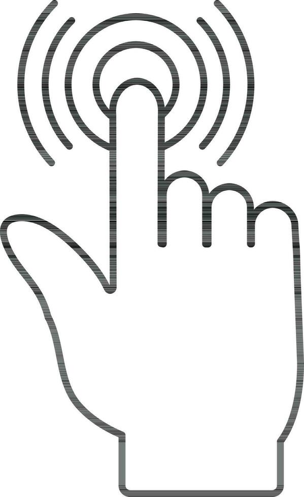 Push alarm button icon in flat style. vector