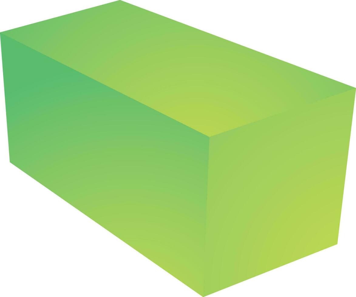 Illustrtion of a brick in green color. vector