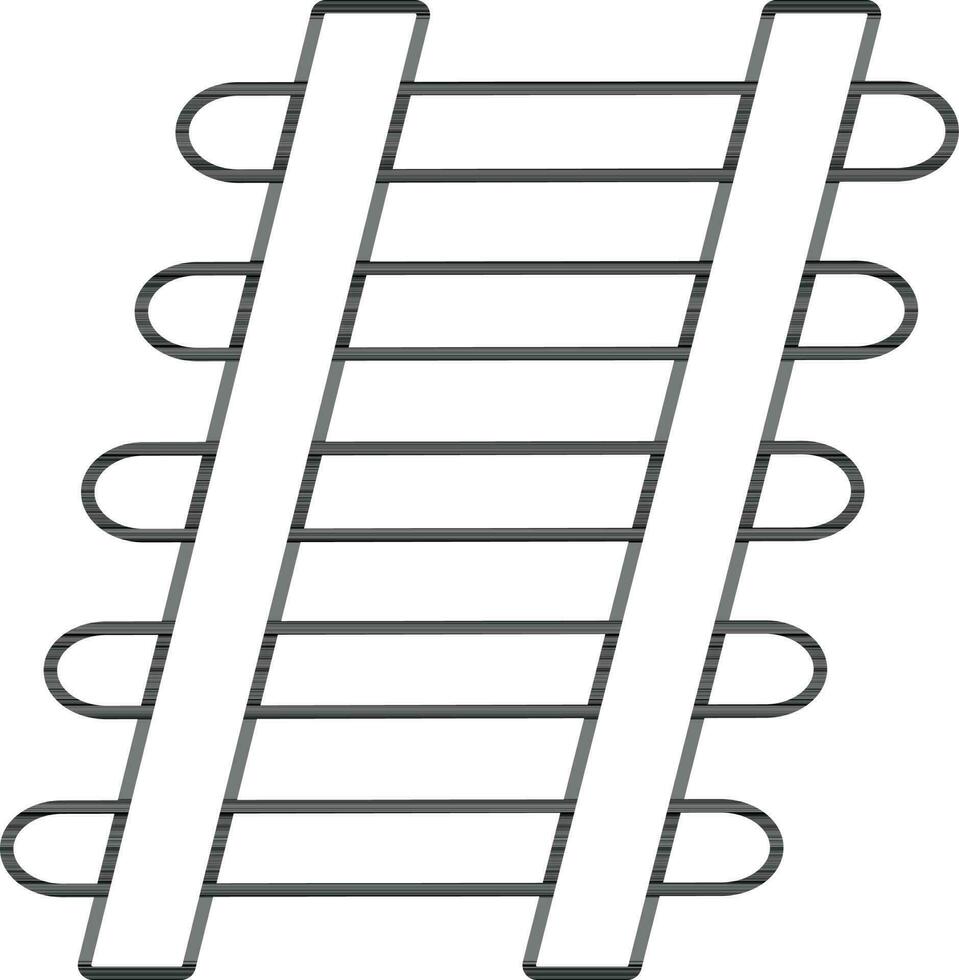Illustration of ladder icon in flat style. vector