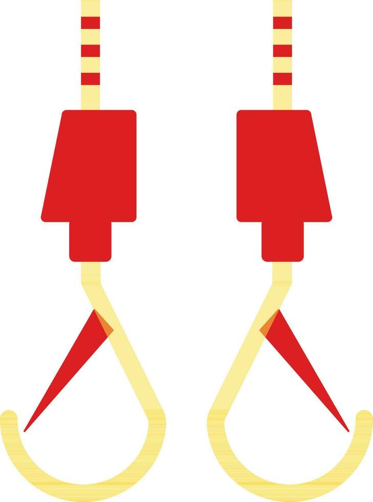 Illustrationi of crane hook icon in flat style. vector