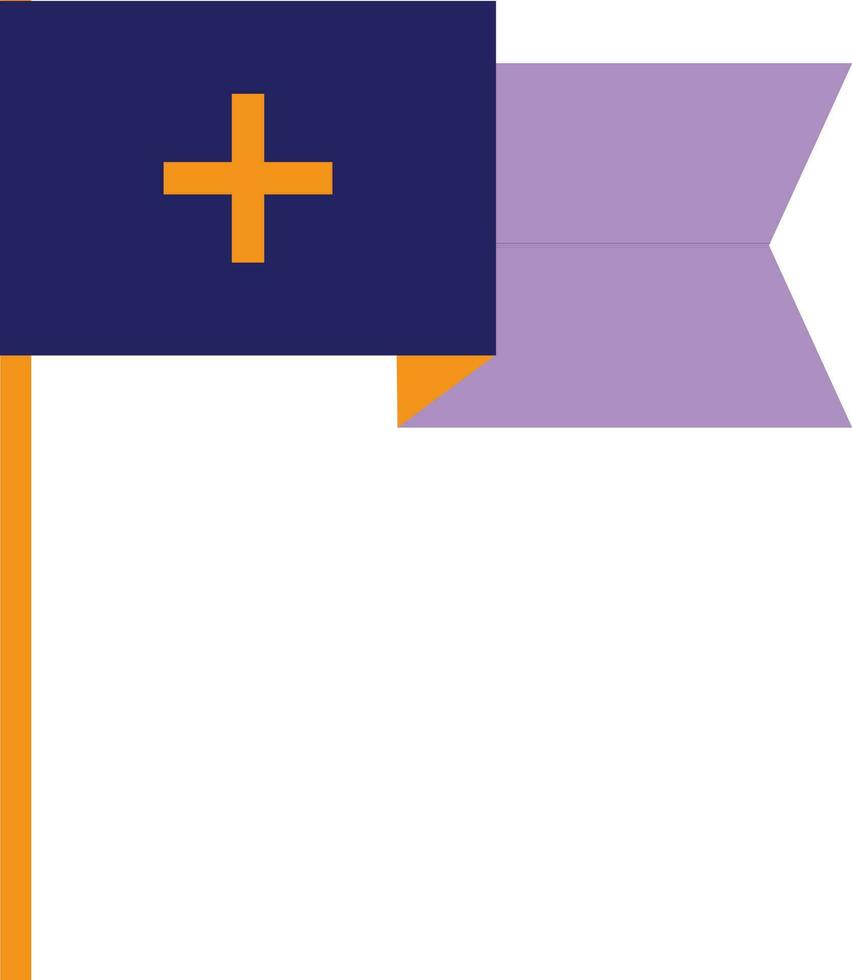 médico bandera en azul, púrpura y naranja color. vector