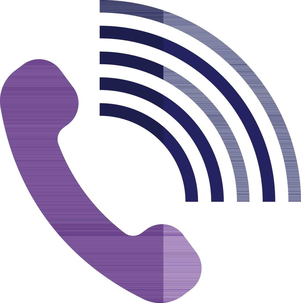 Purple phone on white background. vector