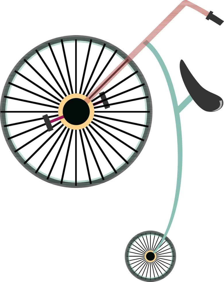 Flat illustration of circus bicycle. vector