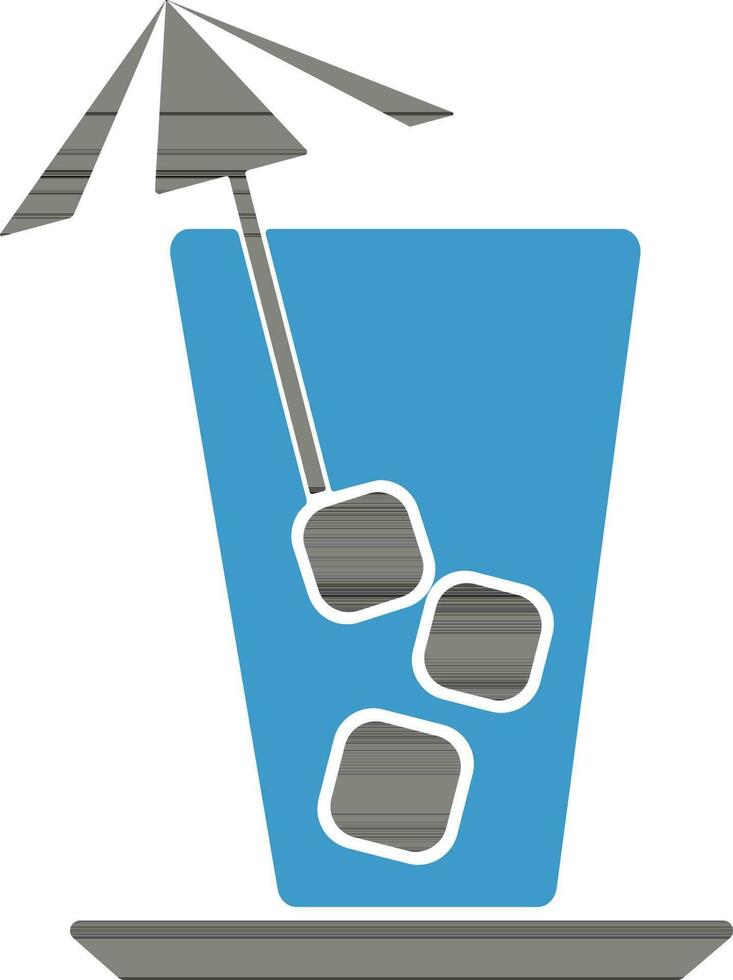 Illustration of cocktail glass. vector