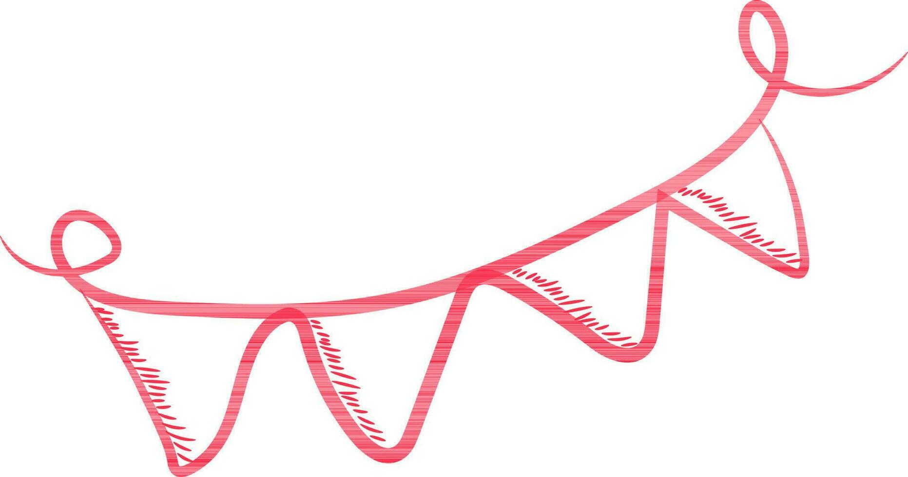 Bunting icon made with pink color. vector