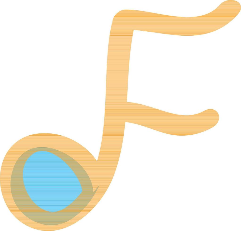 musical Nota plano icono. vector