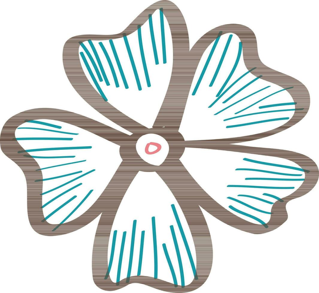 Hand drawn icon of flower. vector