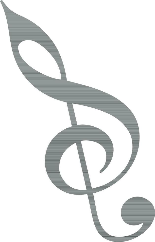 Silhouette of musical note. vector