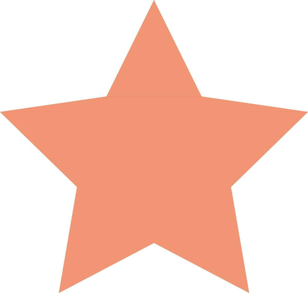 Red color vector icon of star.