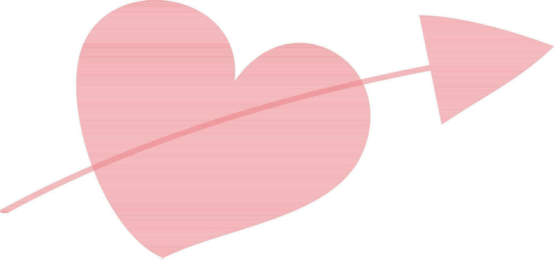 Peach color heart icon. vector