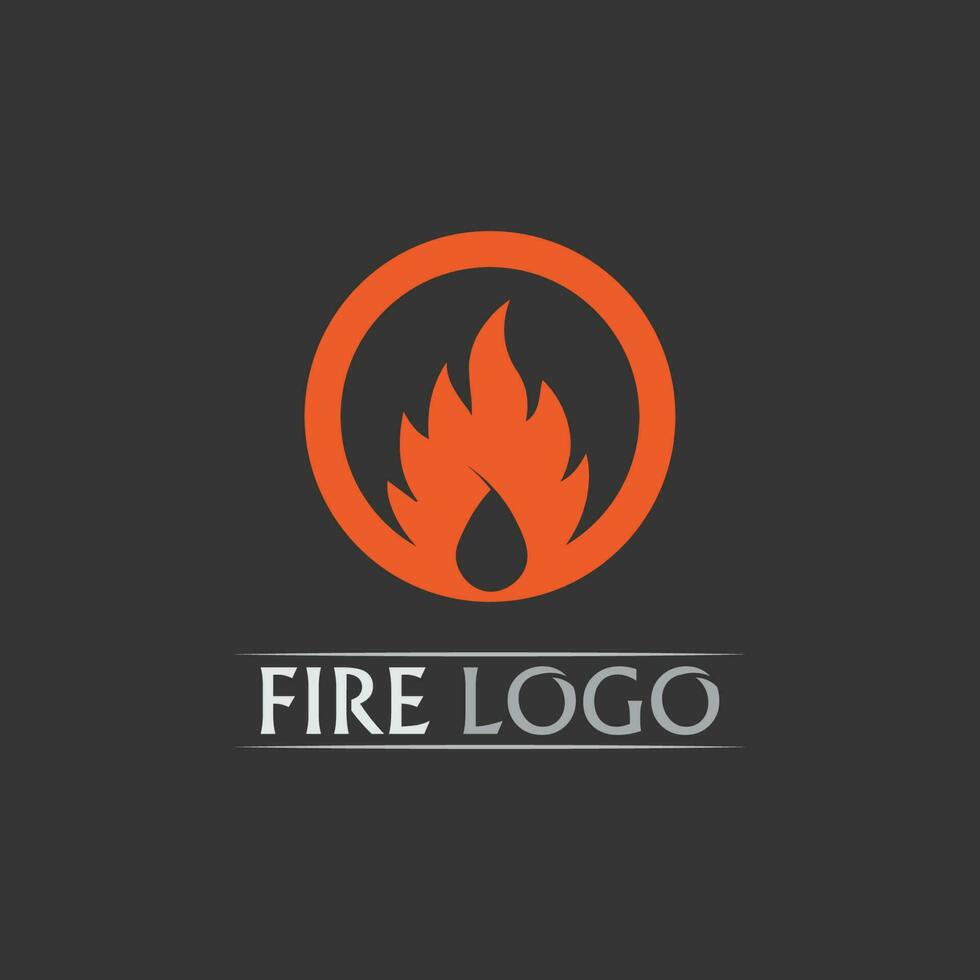 fuego logo e icono, elemento llameante caliente vector llama ilustración diseño energía, cálido, advertencia, signo de cocina, logo, icono, luz, potencia calor