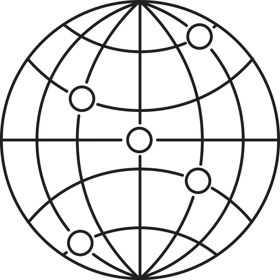 Global Network sign or symbol. vector