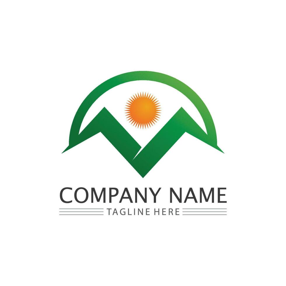 Mountain icon Logo vector