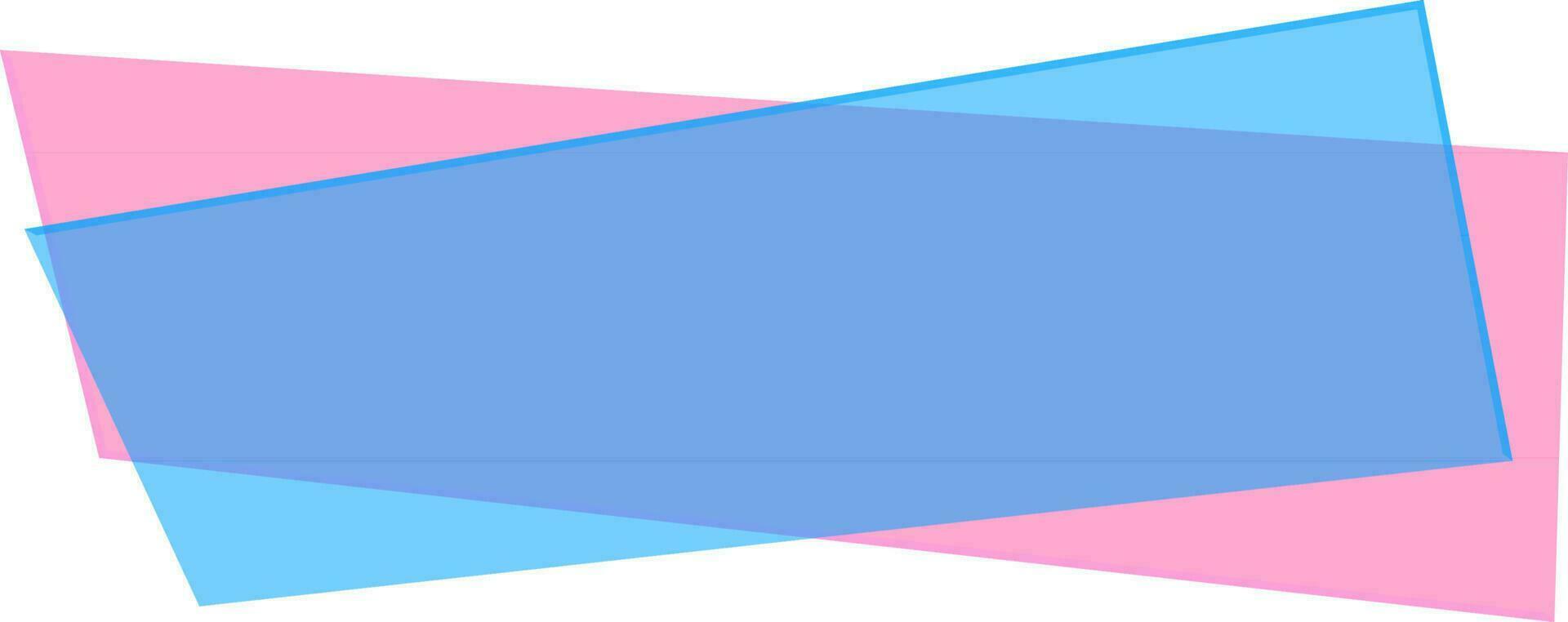 Blue and pink paper banners design. vector