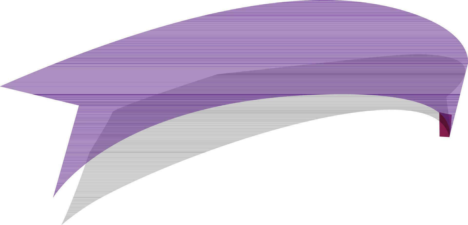 Purple ribbon banner design. vector