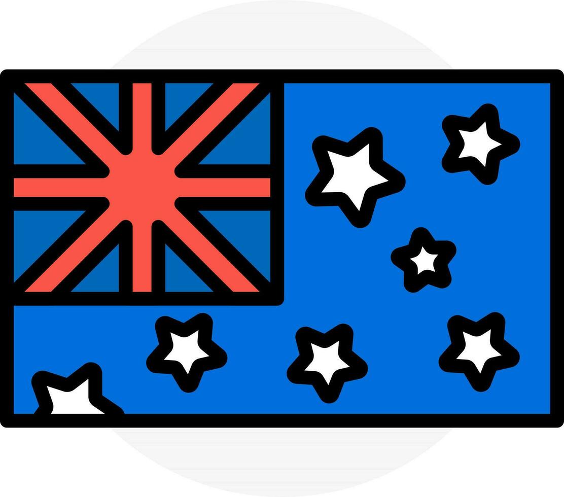 Australia Flag icon in flat style. vector