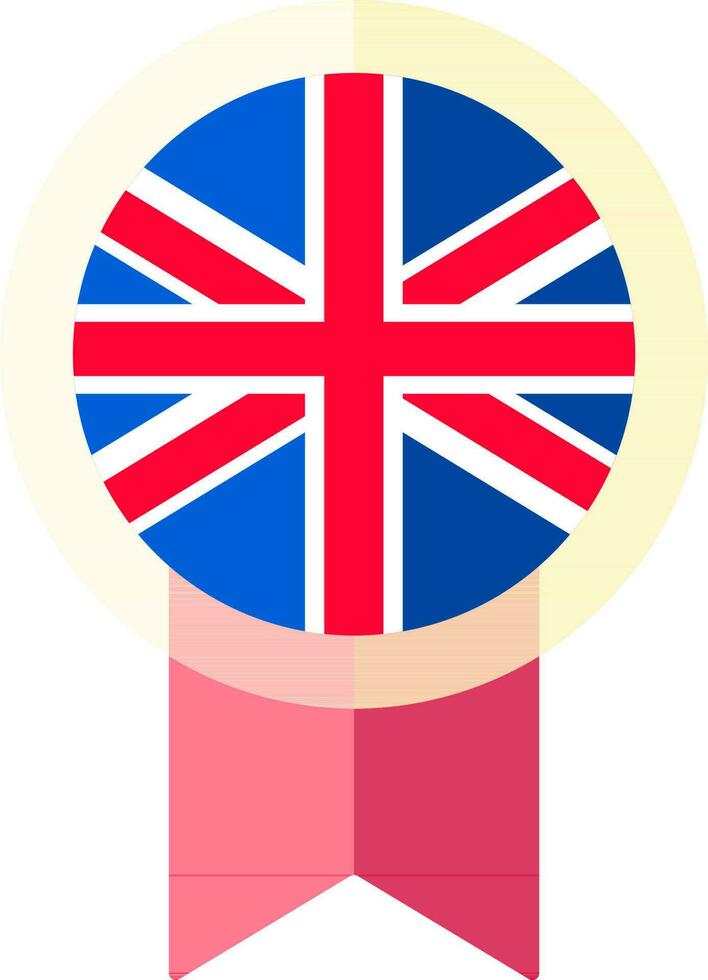 Vector illustration of Australia Flag Ribbon Badge.