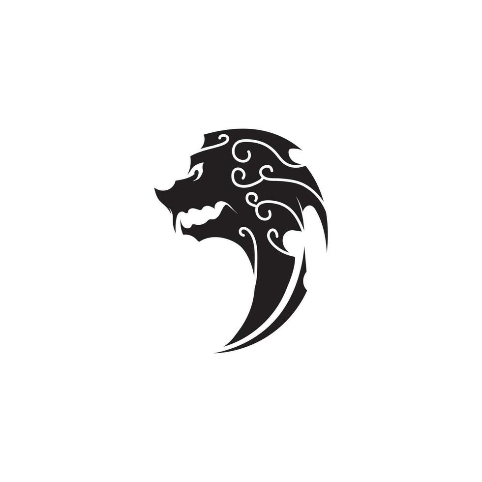 tribal, classic , black, ethnic tattoo icon vector illustration design logo