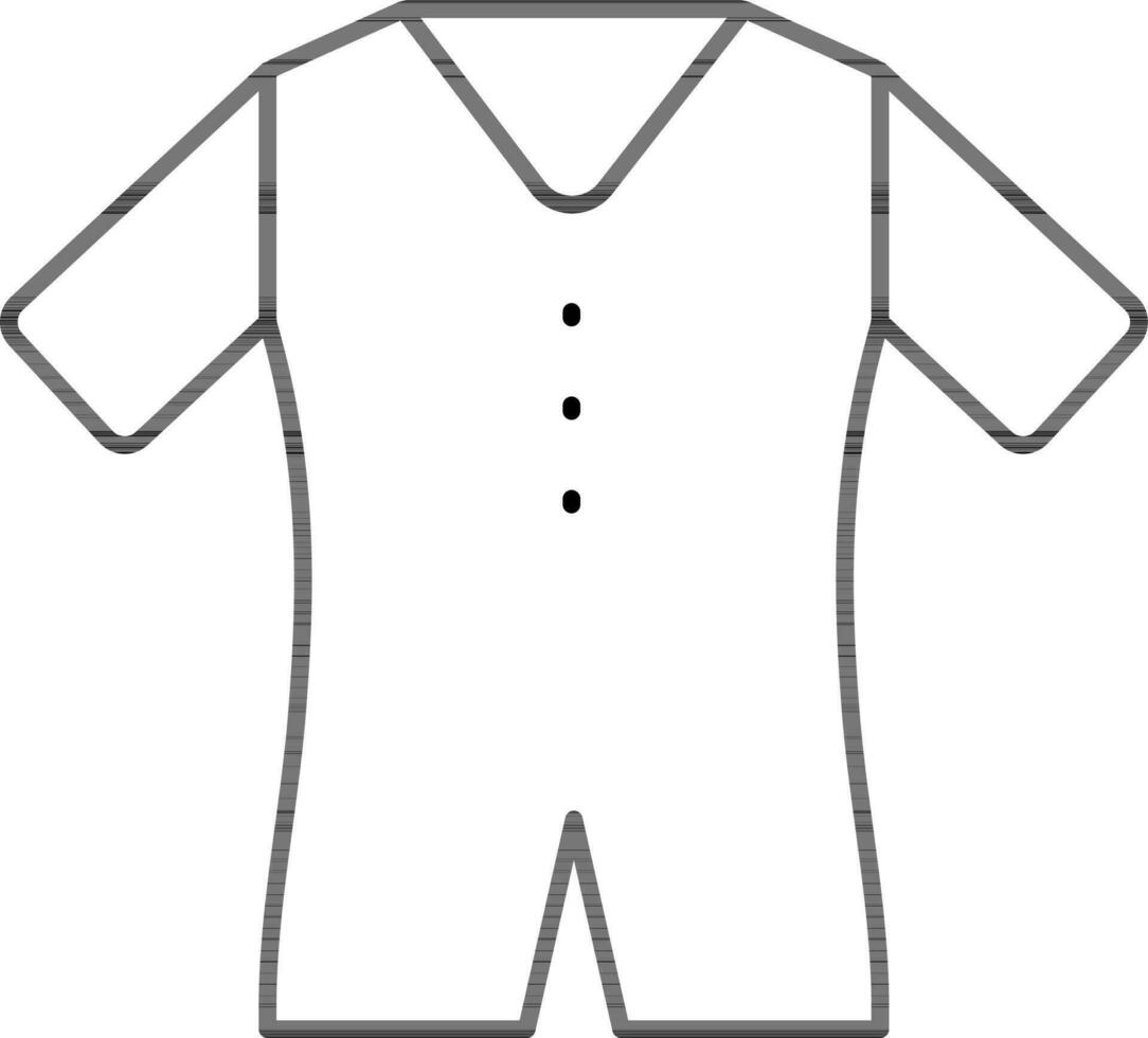 Nehru jacket icon in line art. vector