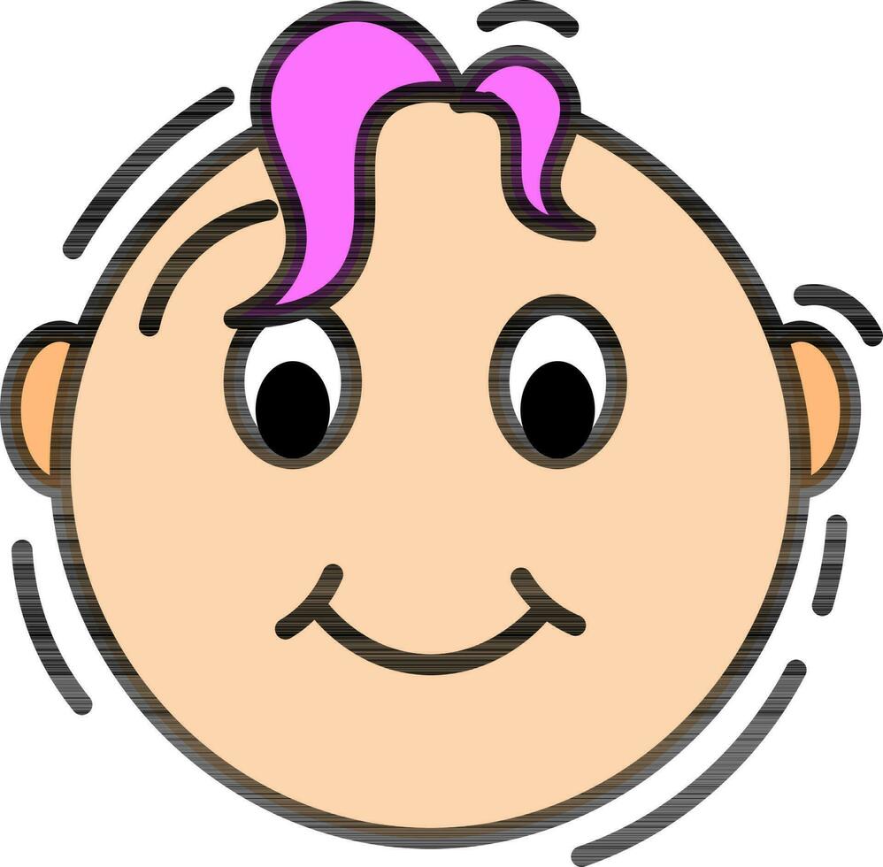 Vector illustration of Baby face icon.