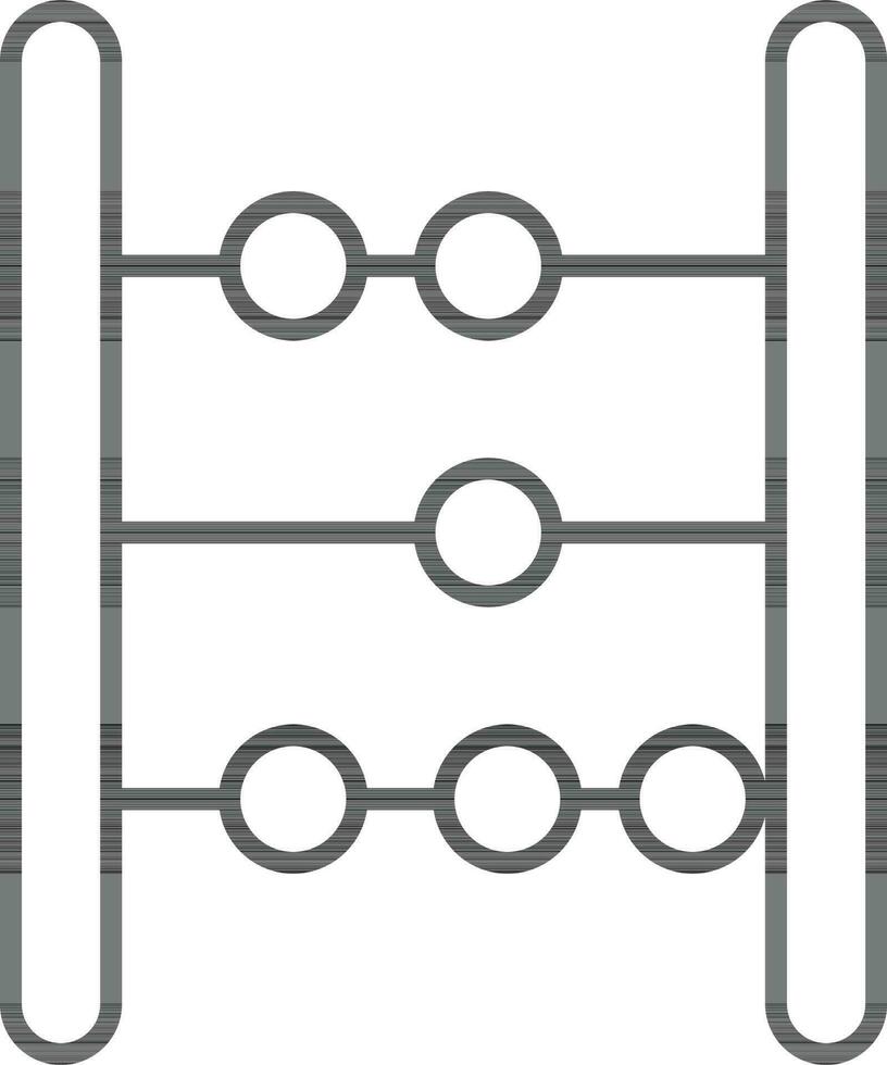 Illustration of Abacus icon in thin line art. vector