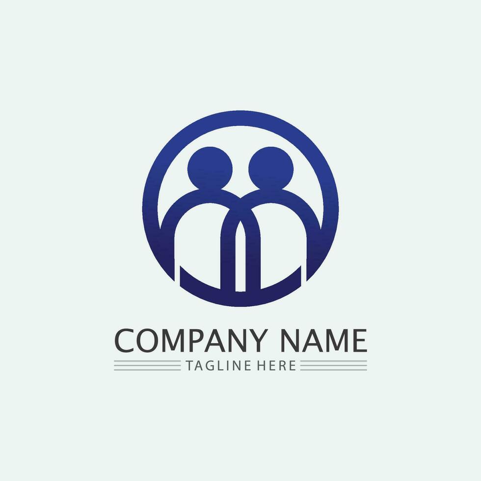 People logo, Team, Succes people work, Group and Community, Group Company and Business logo vector and design Care, Family icon Succes logo