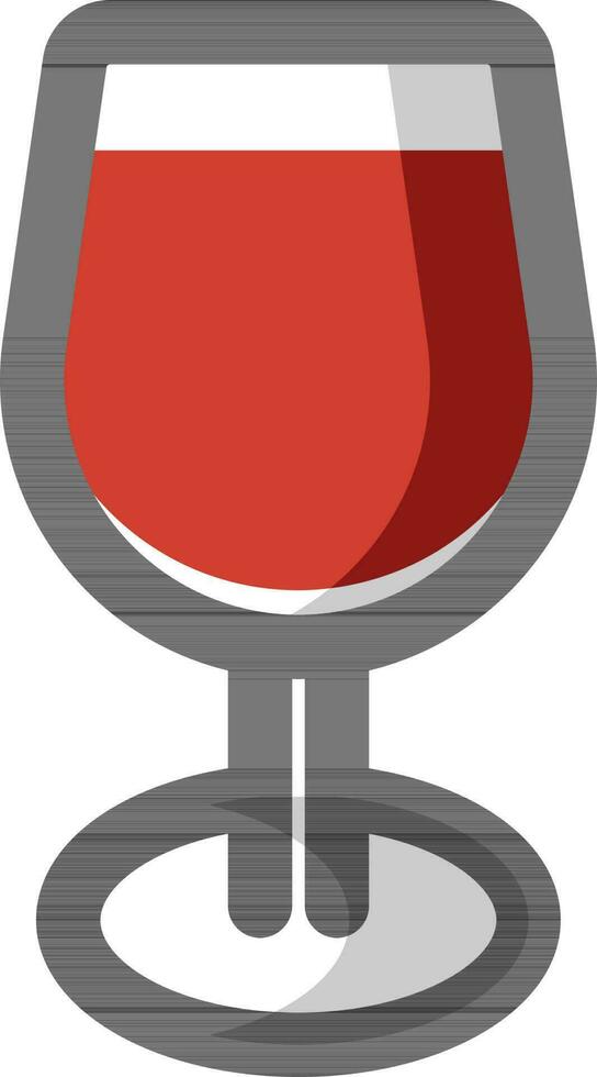 Copa de vino icono en rojo y blanco color. vector