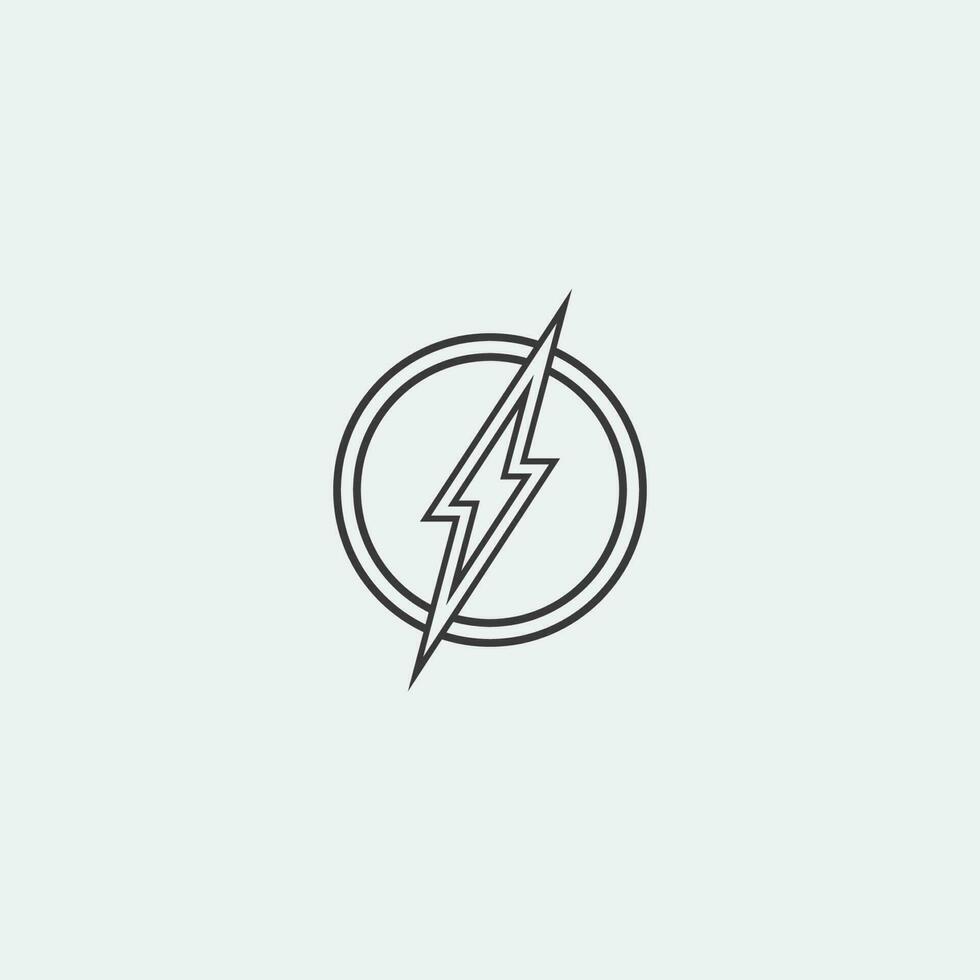 flash eléctrico vector relámpago icono logo y símbolos