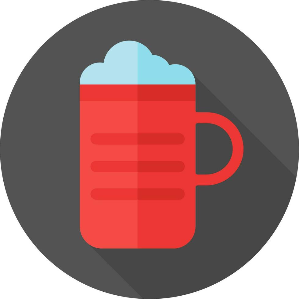 Beer mug icon in red and blue color. vector