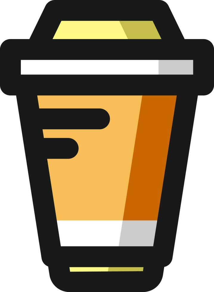 Vector illustration of Disposable drink glass icon.