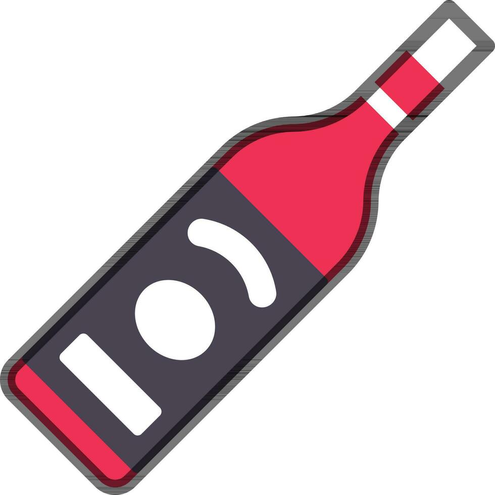 champán botella icono en rosado y púrpura color. vector