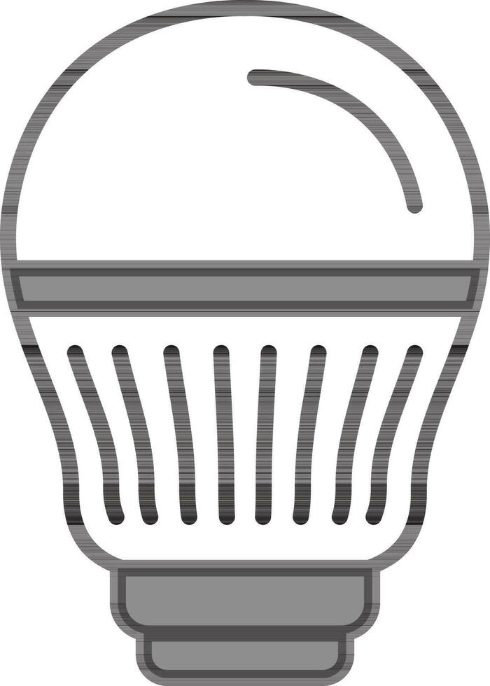 Led Bulb Icon in Gray and White Color. vector