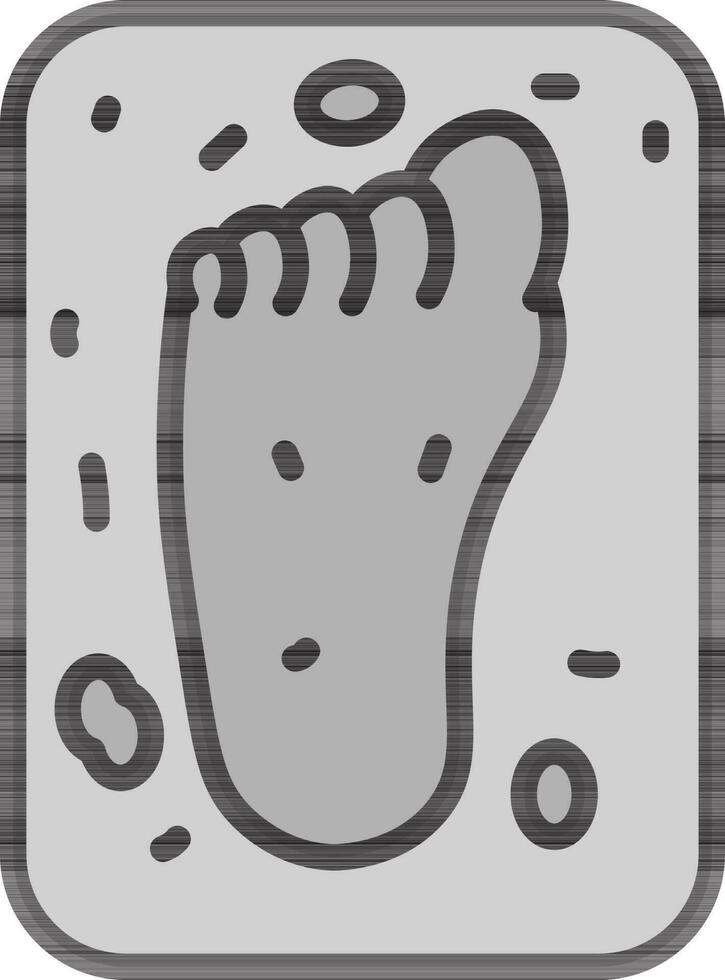Illustration of Footprint Icon in Gray color. vector