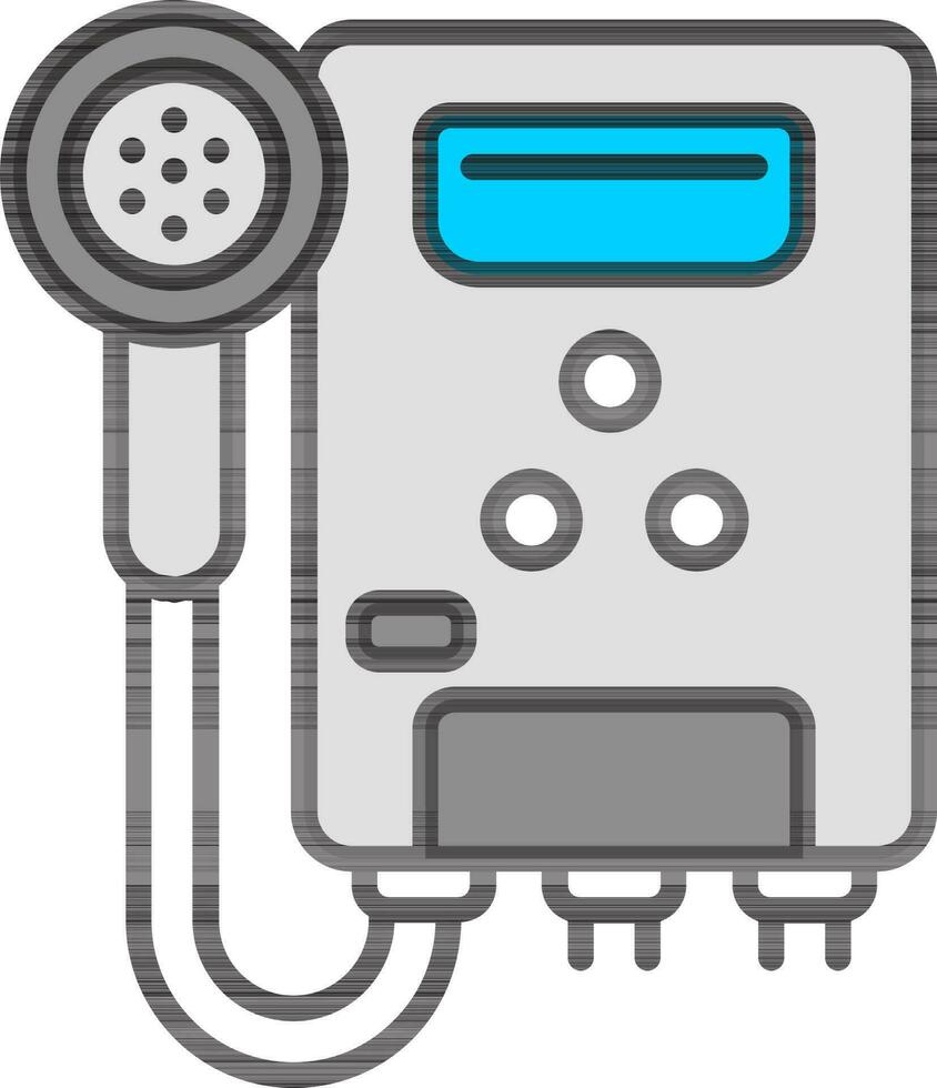 Shower Heater Icon in Grey Color. vector