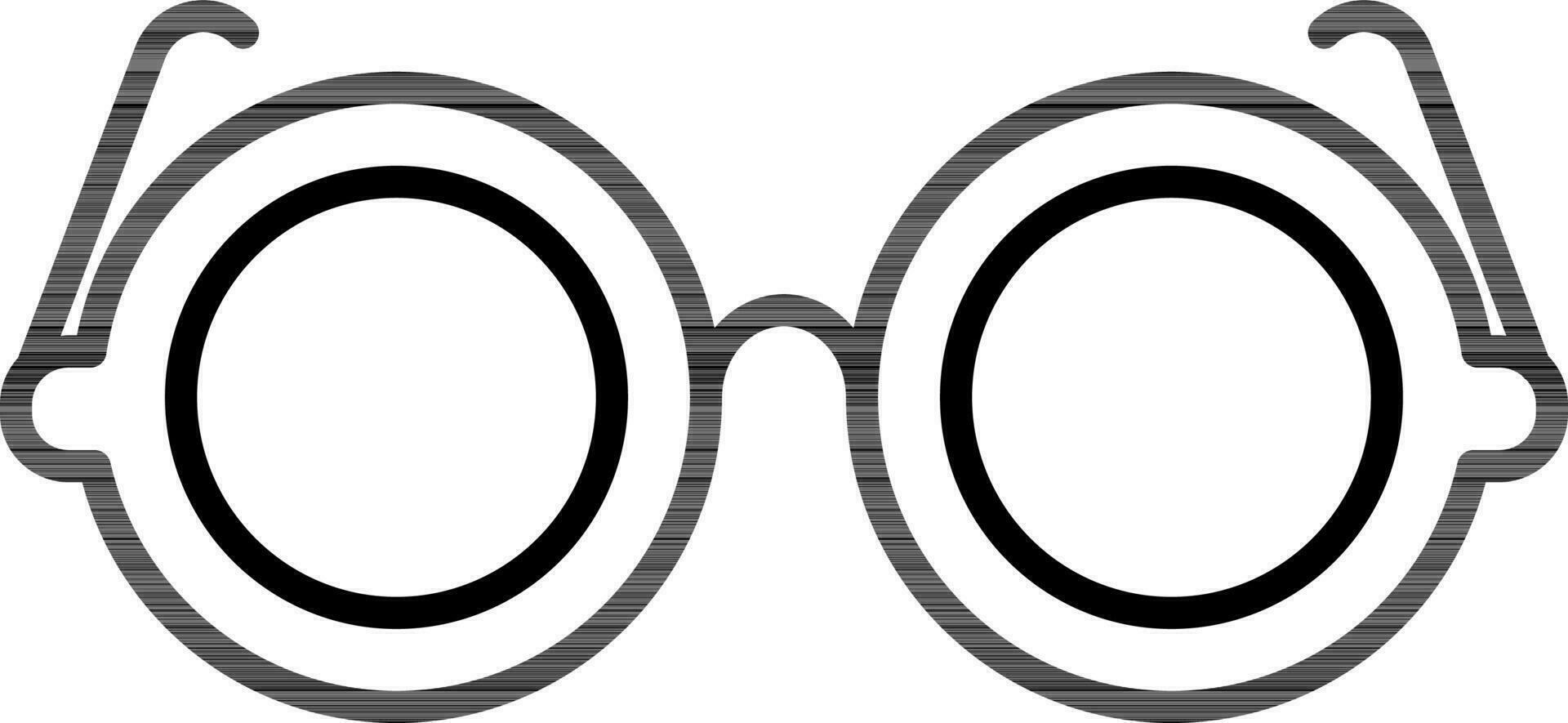 Eyeglasses icon in thin line art. vector