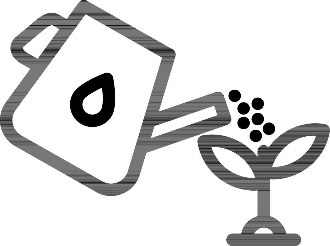 plano estilo riego planta icono en línea Arte. vector