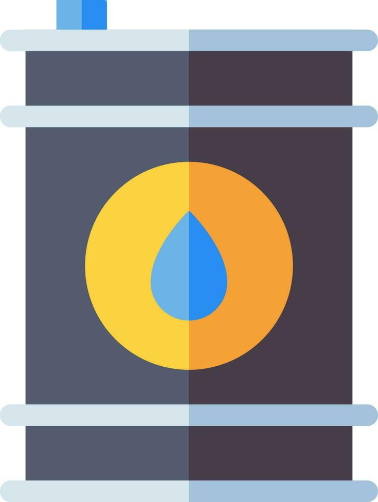 Fuel barrel icon in flat style. vector