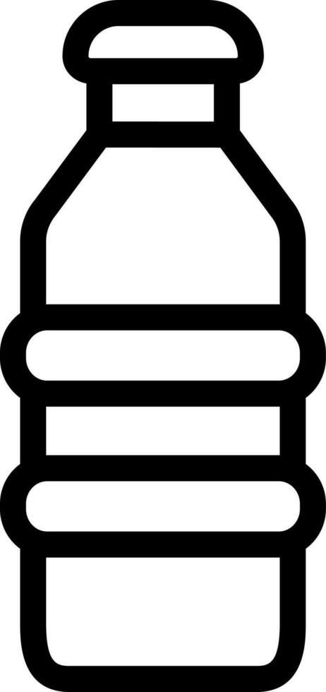 Flat style Water bottle icon in line art. vector
