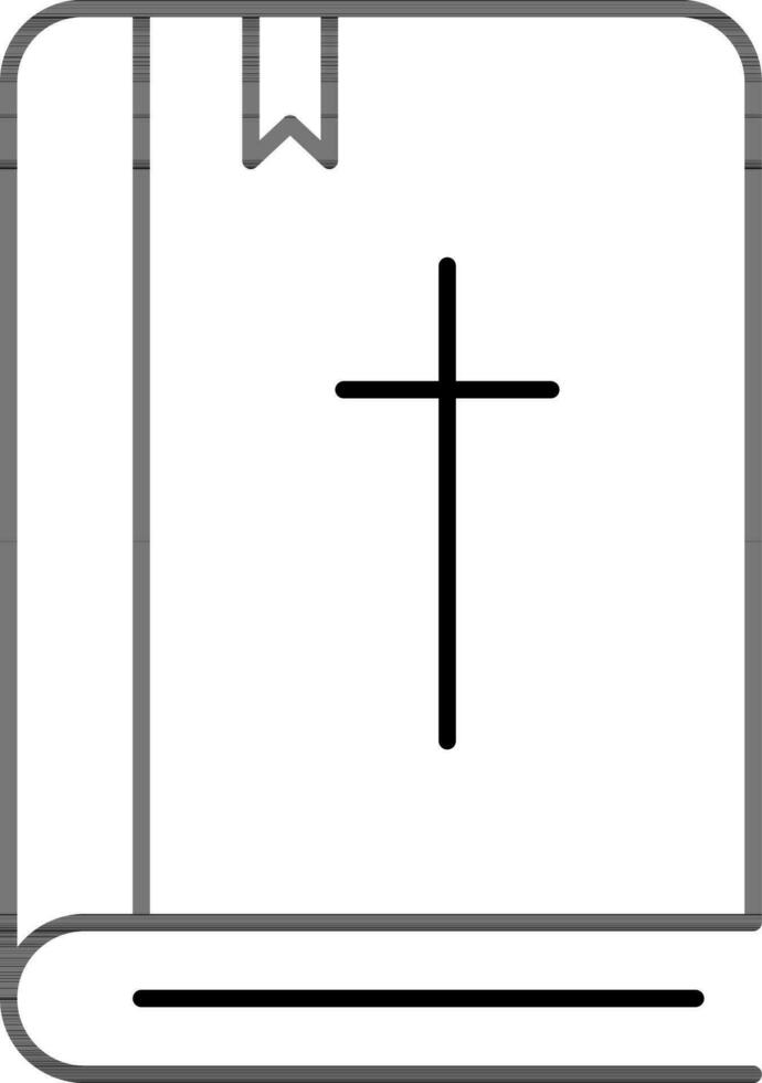 Bible icon or symbol in thin line art. vector
