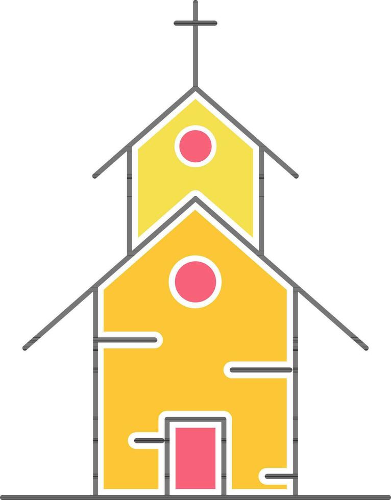 Flat style Church icon or symbol. vector