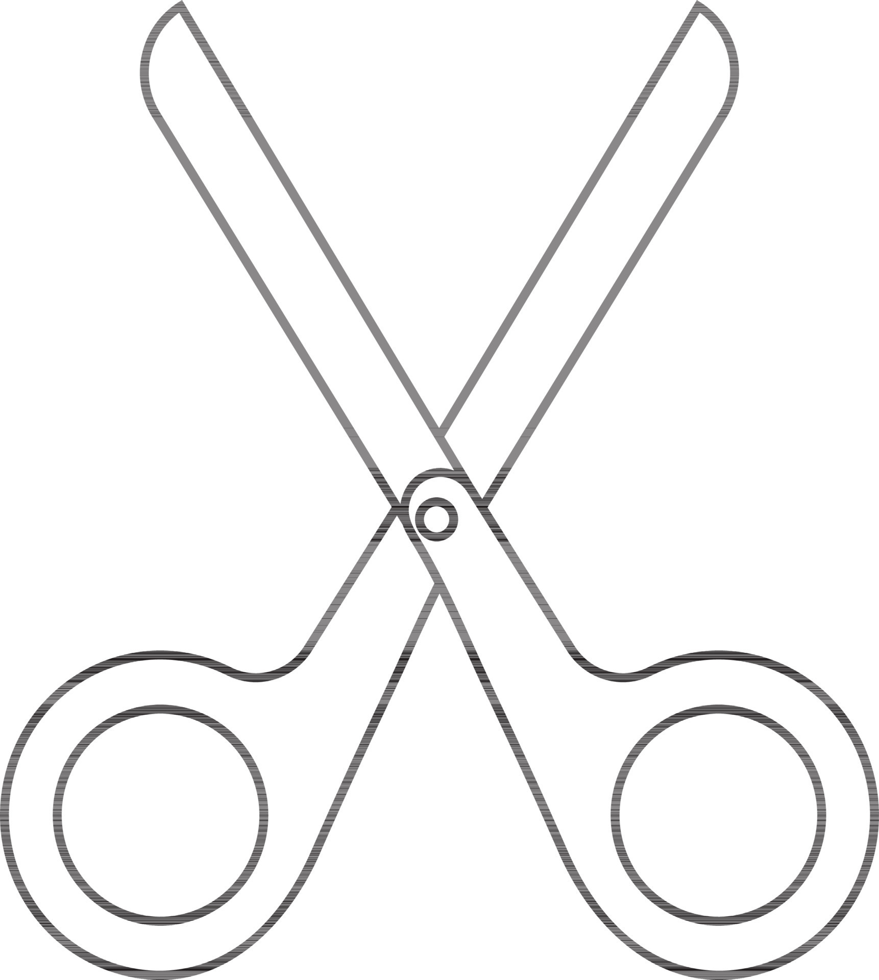 Scissor opened tool icon in stroke style. 24374071 Vector Art at Vecteezy