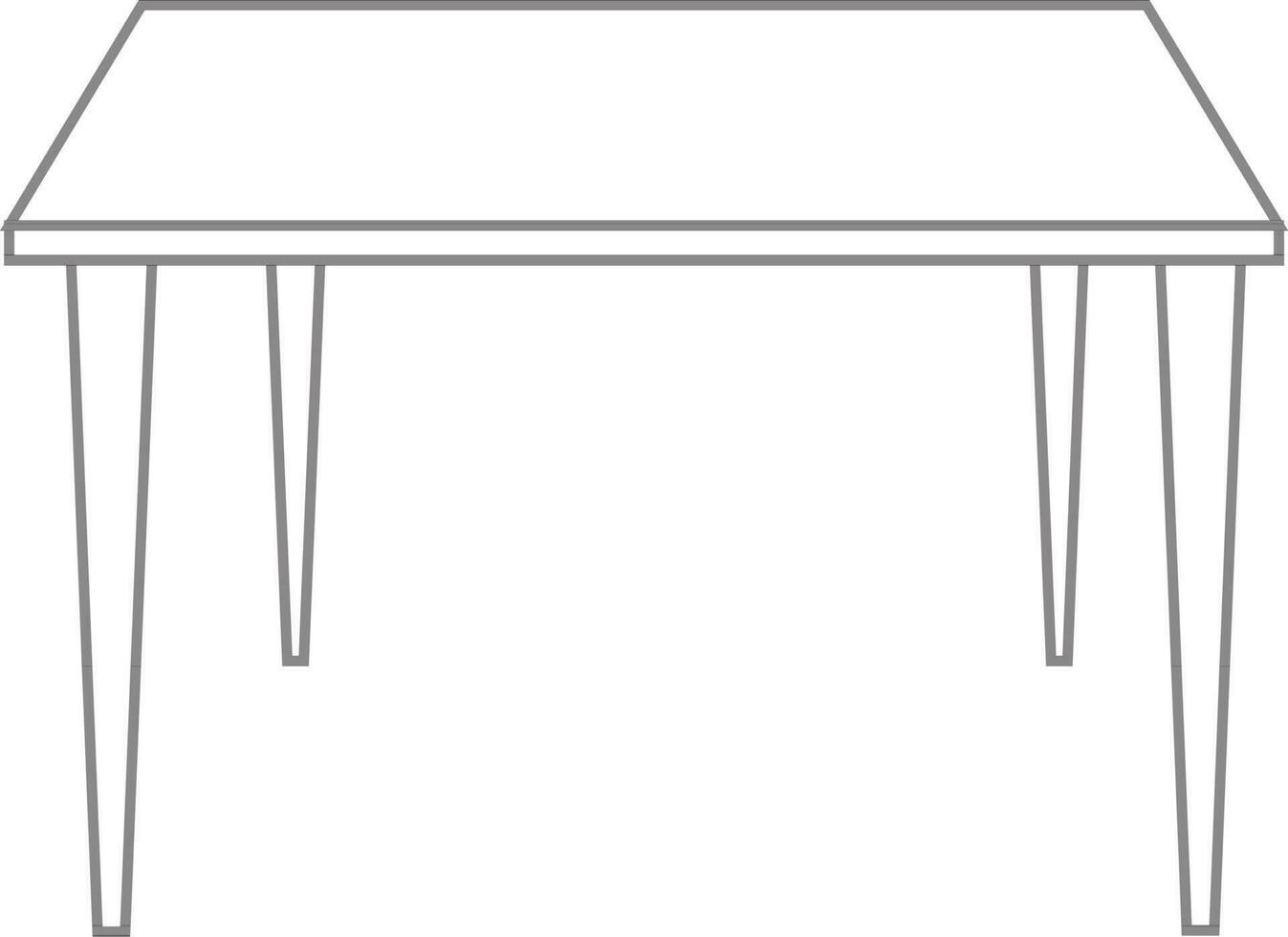Table icon in stroke style for education. vector