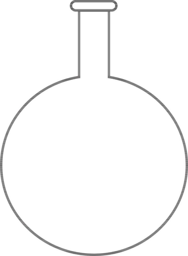 Stroke style of  pot icon for laboratory in illustration. vector