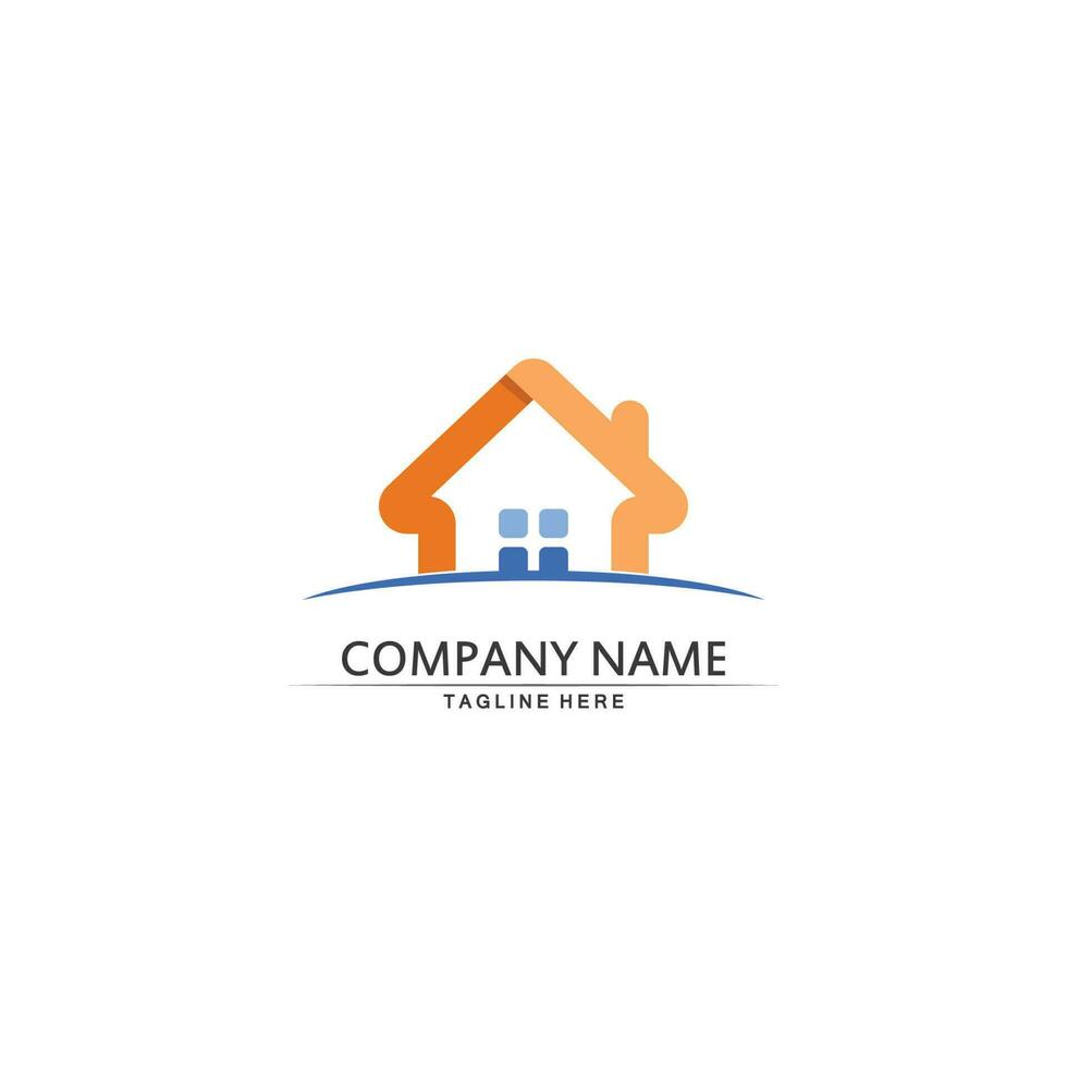 Real estate and home buildings vector logo icons template