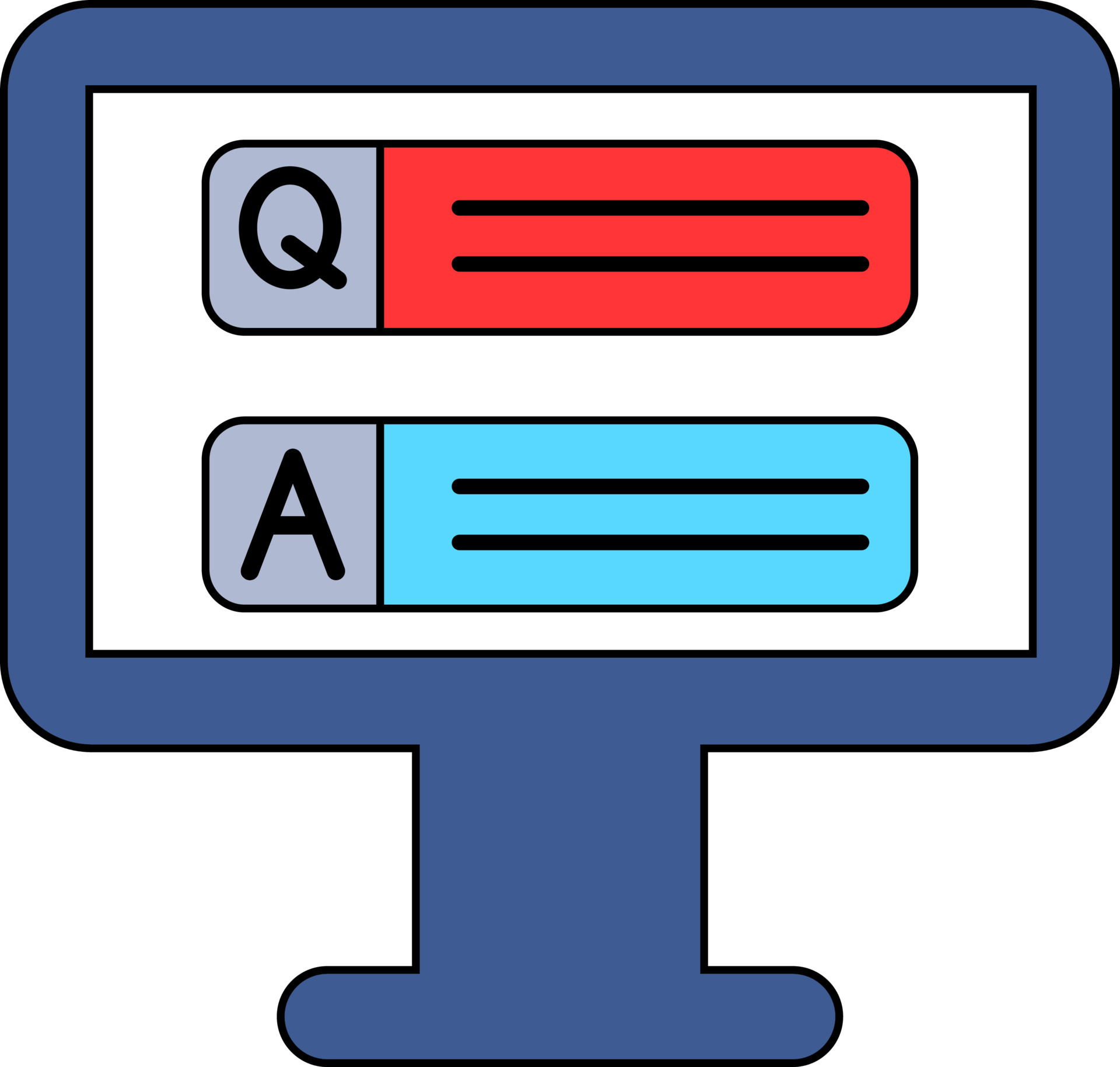 Question And Answer Message Box In Monitor Screen Icon 24374216 Vector question-and-answer-message-box-in-monitor-screen-icon-24374216-vector
