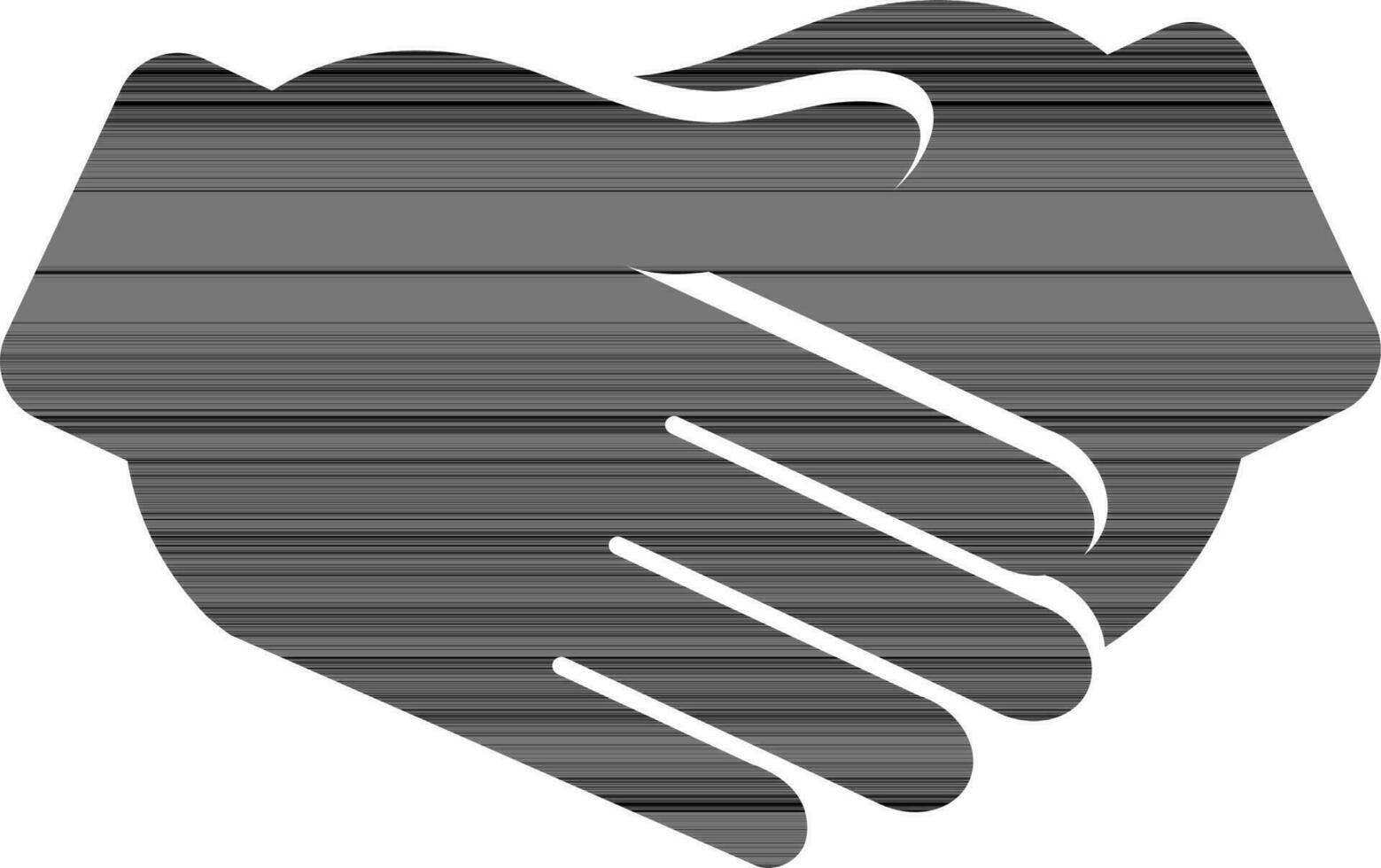 Handshake in flat style illustration. vector