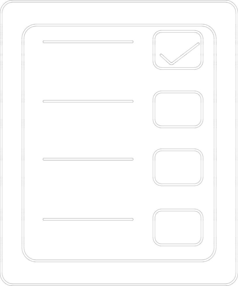 Voting machine for election in black line art. vector