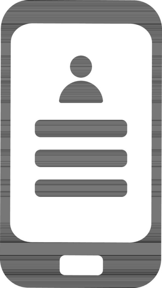 smartphone with user icon in mobile. vector