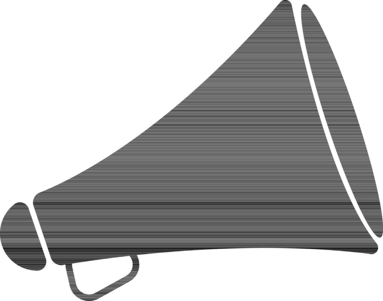 negro megáfono en blanco trasfondo. vector