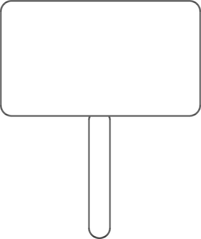 Election blank voting board in black line art. vector